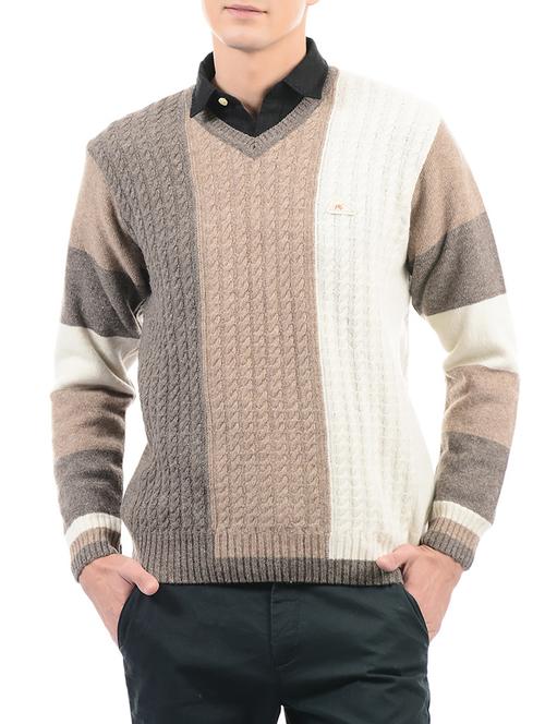 brown wool pullover - 14509598 - Very Small Image - 1