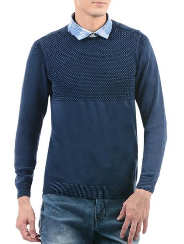 dark blue wool pullover - 14509604 - Very Small Image - 1