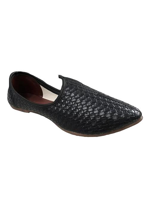 black leather slip on jutis - 14509943 - Standard Image - 1