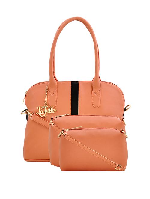 pink leatherette regular handbag - 14509993 - Standard Image - 1