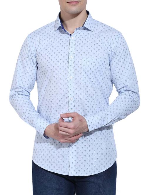 light blue cotton casual shirt - 14510063 - Very Small Image - 1
