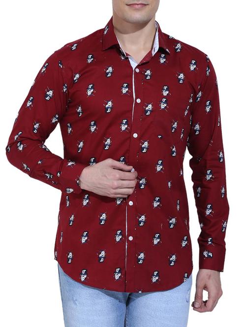 red cotton casual shirt - 14510067 - Very Small Image - 1