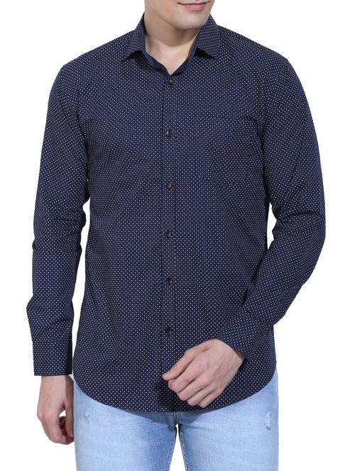 blue cotton casual shirt - 14510072 - Very Small Image - 1