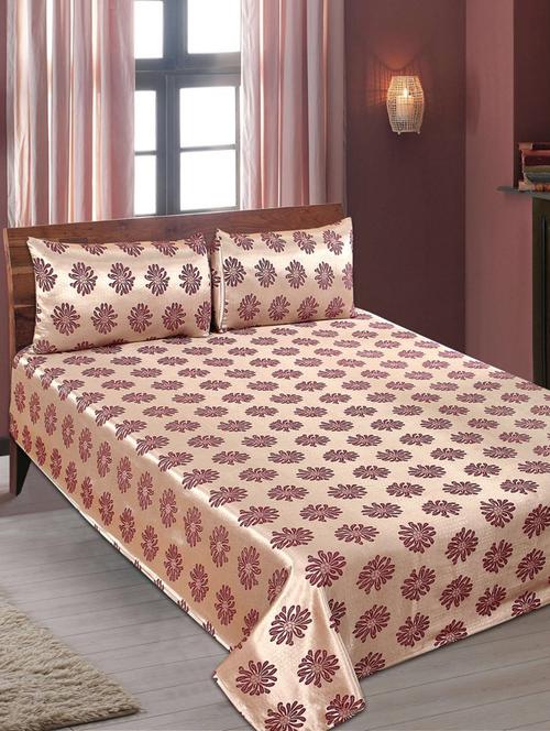 Printed PolyCotton Double Bed Cover - 14510096 - Very Small Image - 1