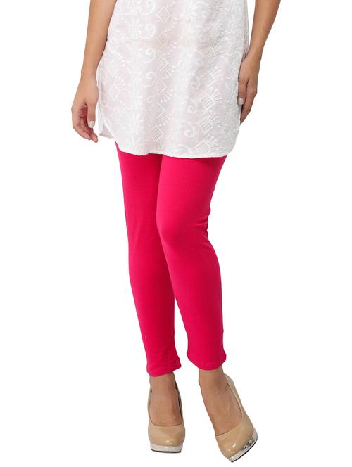pink cotton lycra leggings - 14510314 - Standard Image - 1
