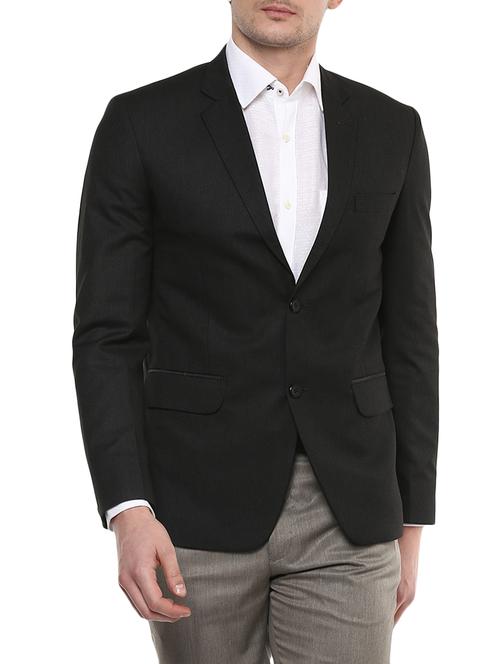 black wool & polyester blend formal blazer - 14510325 - Standard Image - 1