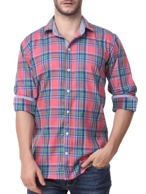 pink cotton casual shirt - 14510376 - Very Small Image - 1