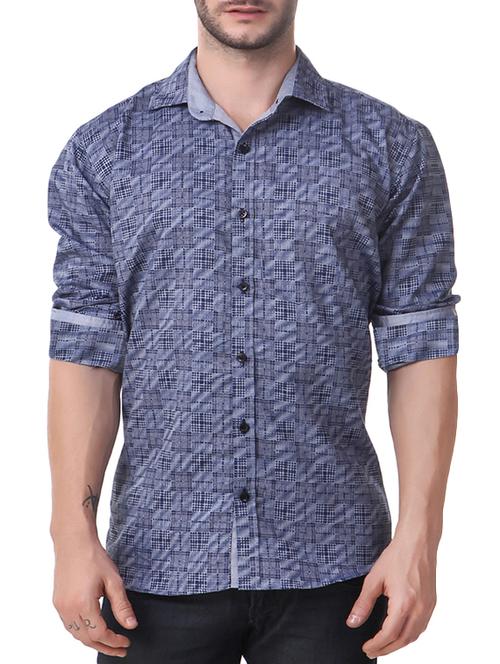 blue cotton casual shirt - 14510378 - Standard Image - 1
