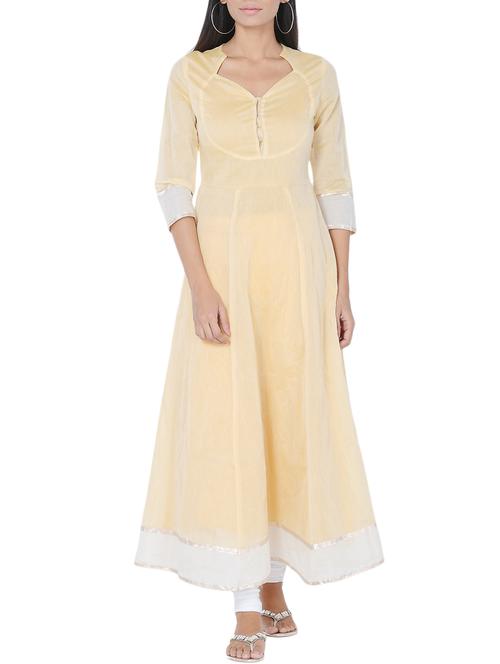 solid anarkali kurta - 14510647 - Standard Image - 1