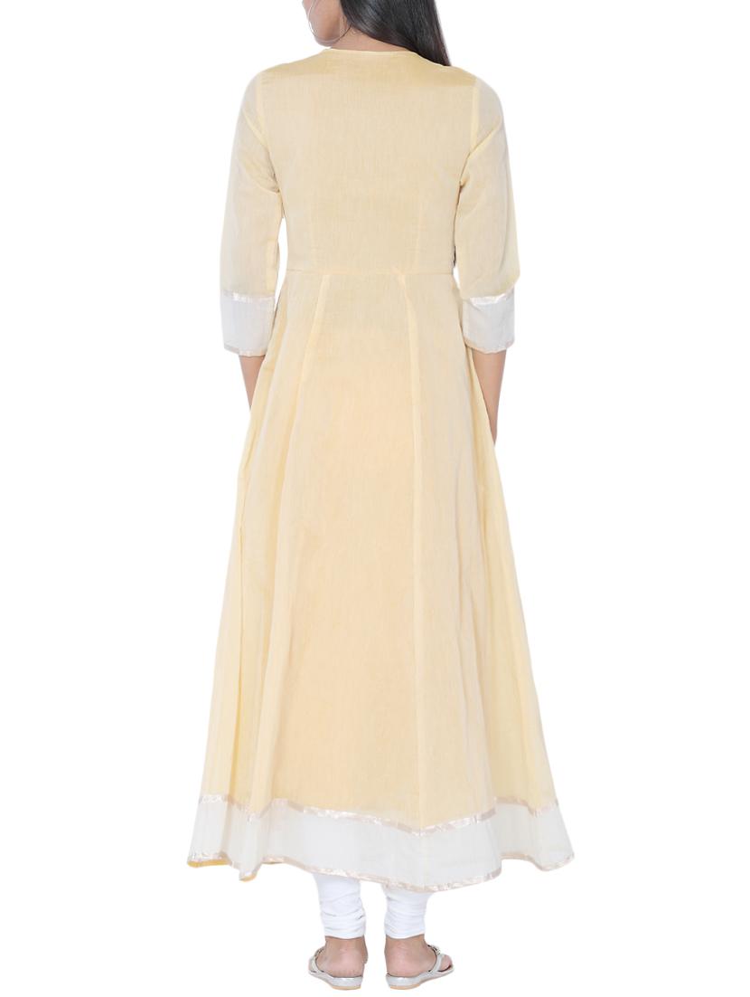 solid anarkali kurta - 14510647 - Zoom Image - 3