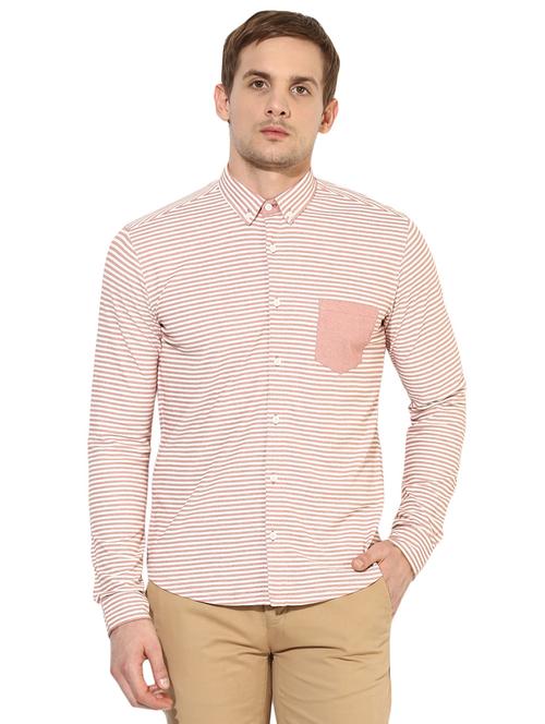 pink cotton blend casual shirt - 14510752 - Standard Image - 1