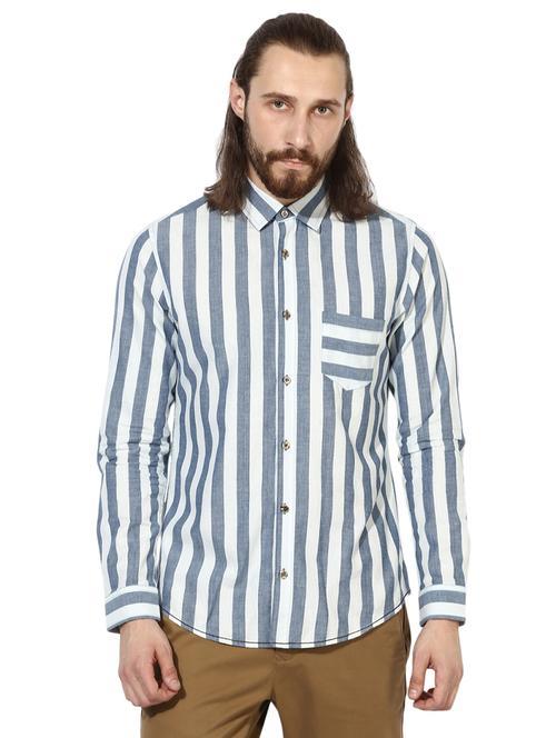 blue cotton casual shirt - 14510759 - Standard Image - 1