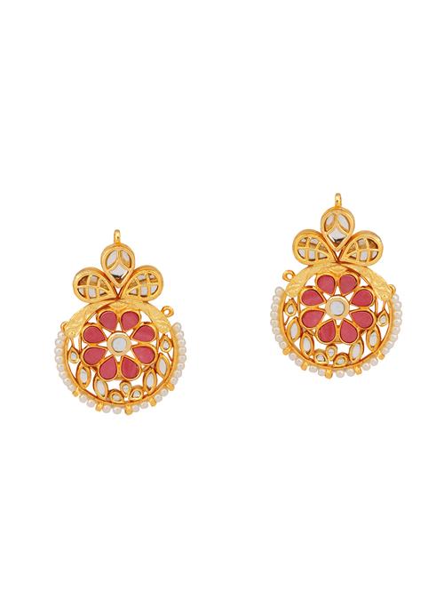 gold zinc chandballi earring - 14510881 - Standard Image - 1