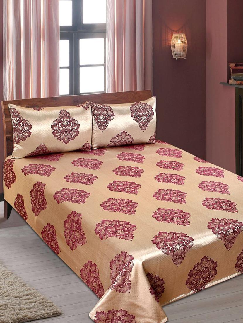 printed polycotton double bed cover