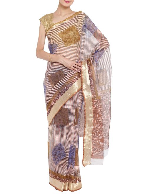 multi kota printed saree with blouse - 14510973 - Very Small Image - 1