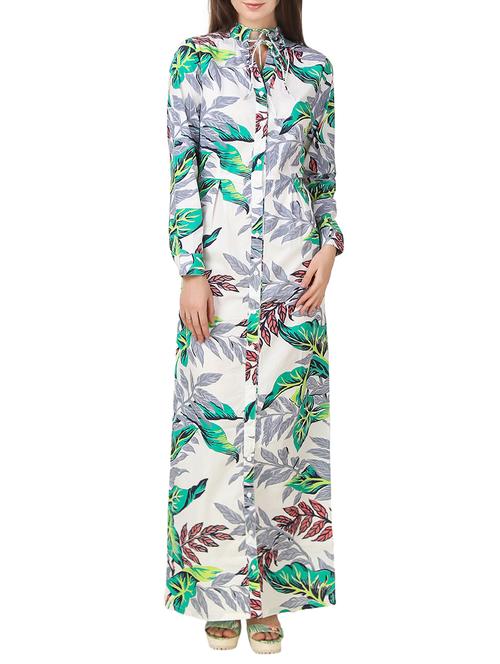 white cotton maxi dress - 14511010 - Very Small Image - 1