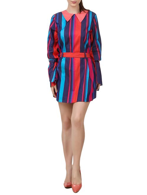 koastub blue striped belted dress - 14511015 - Very Small Image - 1