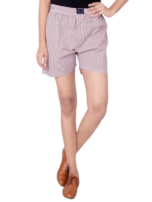 pink printed cotton shorts - 14511070 - Very Small Image - 1