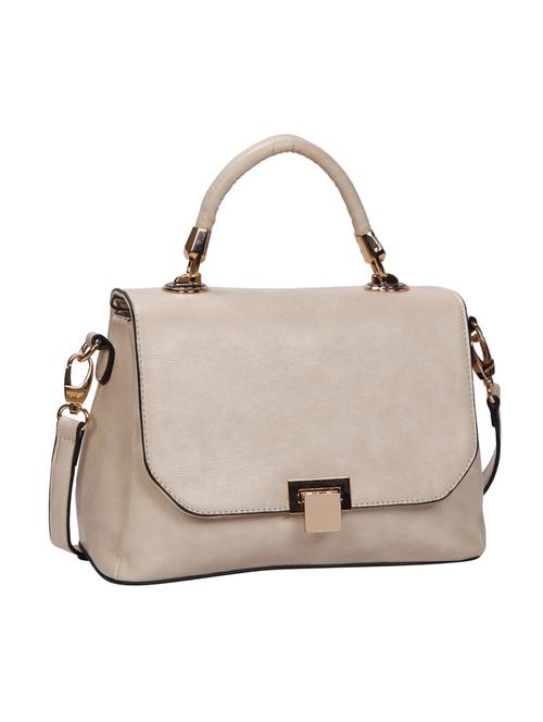 beige leatherette regular satchel - 14511199 - Very Small Image - 1