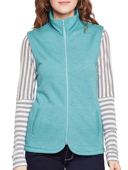 blue cotton gilet jacket - 14511202 - Very Small Image - 1