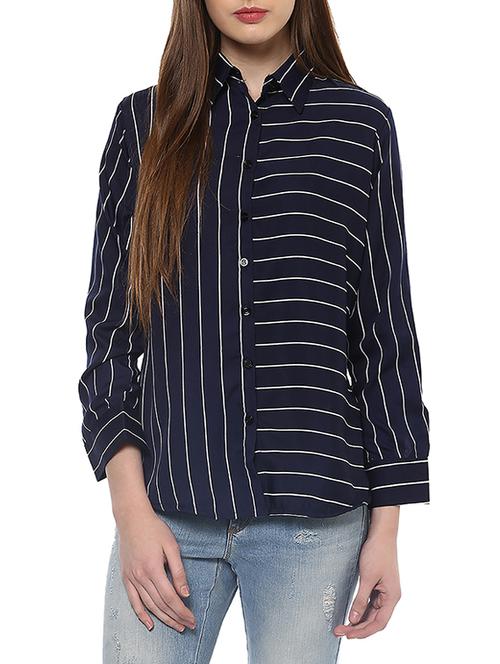 navy blue striped shirt - 14511208 - Standard Image - 1