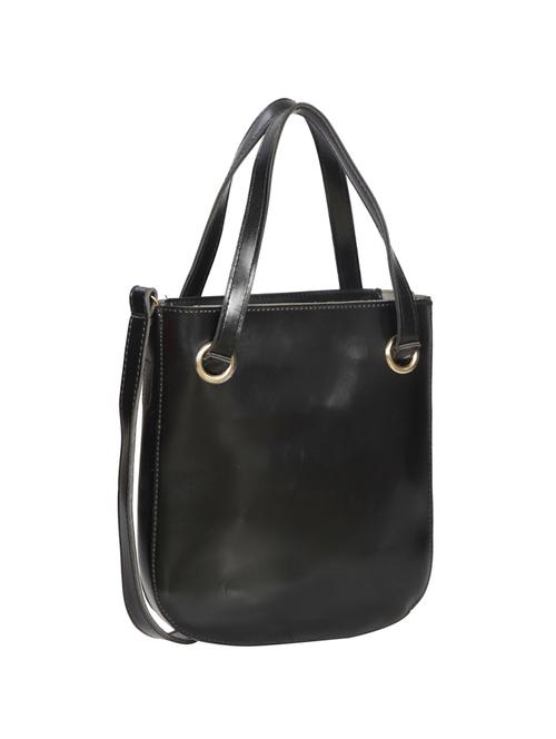 black leatherette regular handbag - 14511227 - Very Small Image - 1