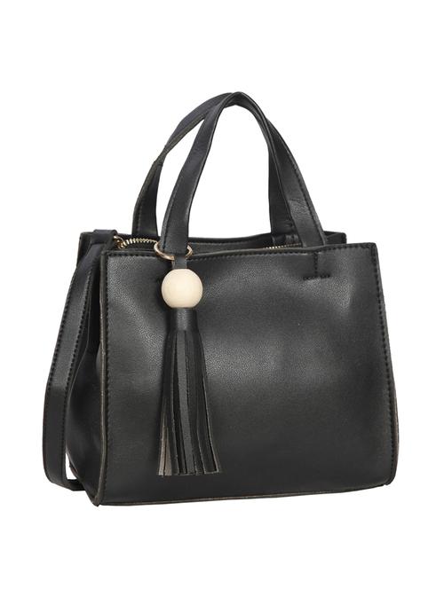 black leatherette regular handbag - 14511230 - Very Small Image - 1
