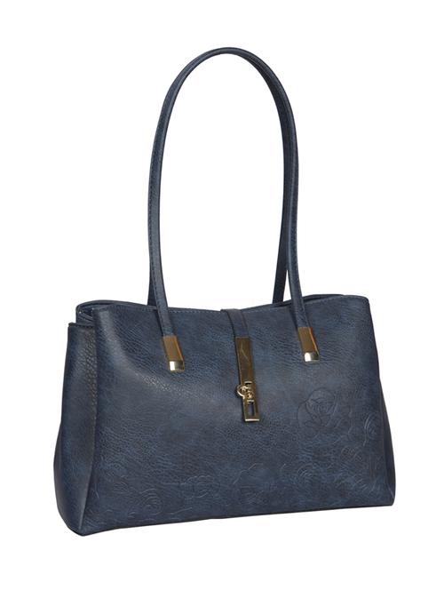 blue leatherette regular handbag - 14511242 - Very Small Image - 1