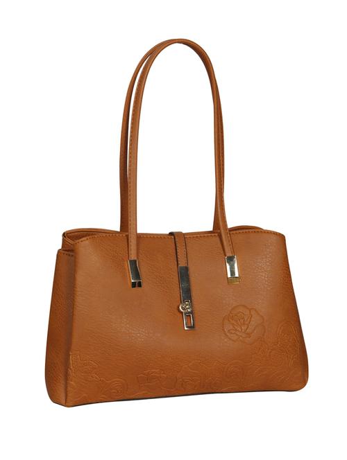 tan leatherette regular handbag - 14511243 - Very Small Image - 1