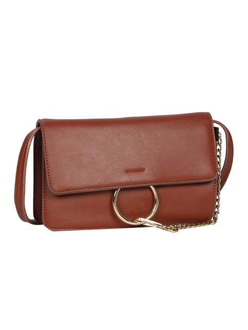 tan leatherette regular sling bag - 14511287 - Very Small Image - 1