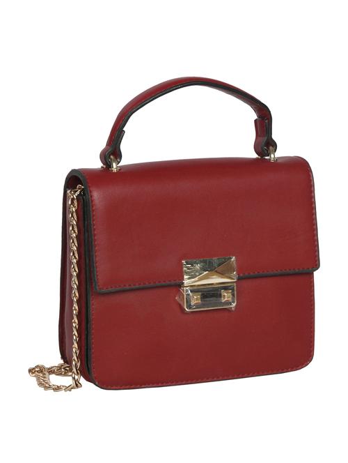 maroon leatherette sling bag - 14511290 - Very Small Image - 1