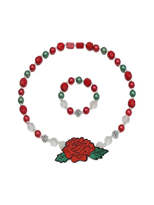 multi colored plastic neckpiece with bracelet - 14511362 - Very Small Image - 1
