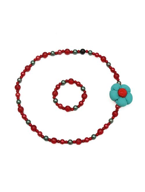 multi colored plastic neckpiece with bracelet - 14511370 - Very Small Image - 1