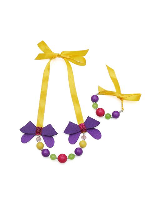 multi colored plastic neckpiece with bracelet - 14511371 - Very Small Image - 1