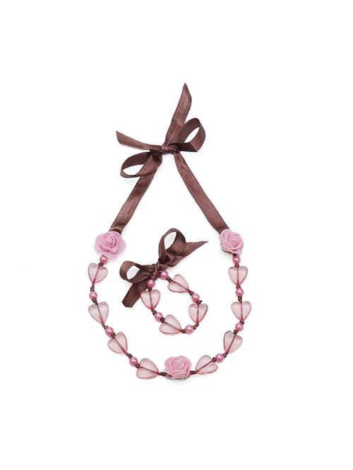 multi colored plastic neckpiece with bracelet - 14511374 - Very Small Image - 1