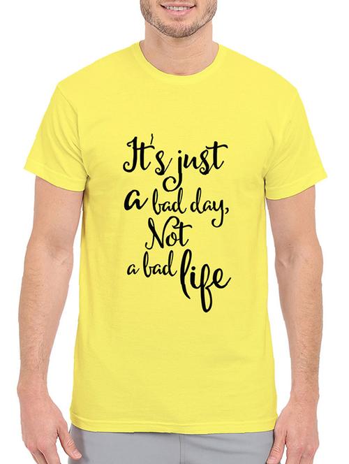 yellow cotton chest print tshirt - 14511412 - Standard Image - 1