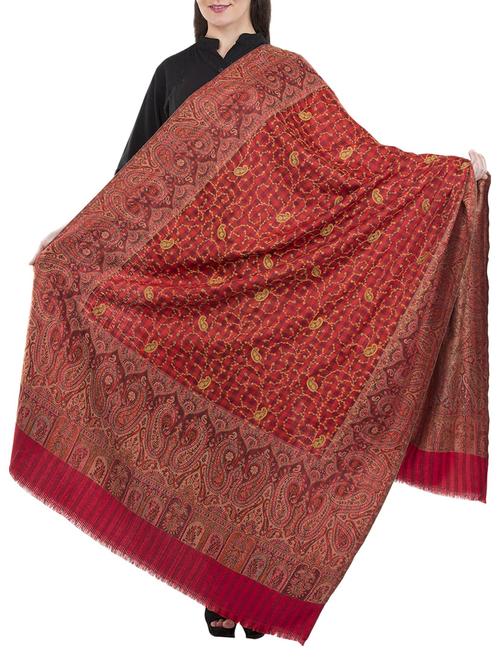 red wool blend shawl - 14511442 - Standard Image - 1