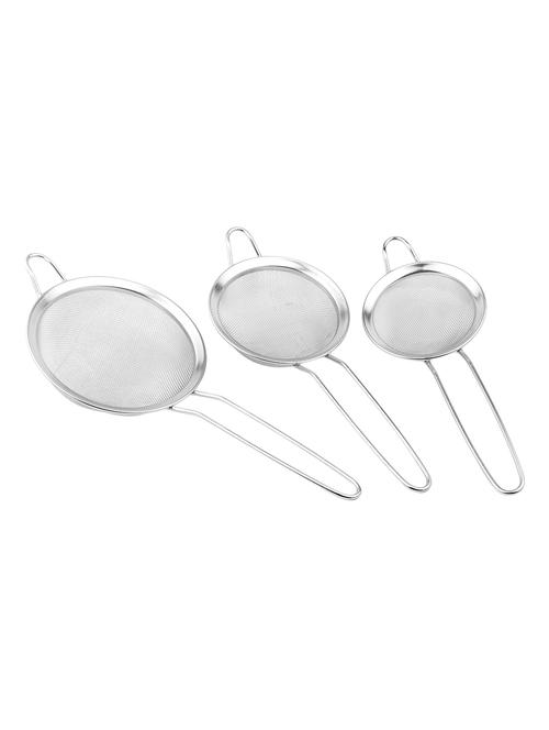 Elegante Stainless Steel Tea Strainer Ware Handle 3 Pcs - 14511573 - Very Small Image - 1