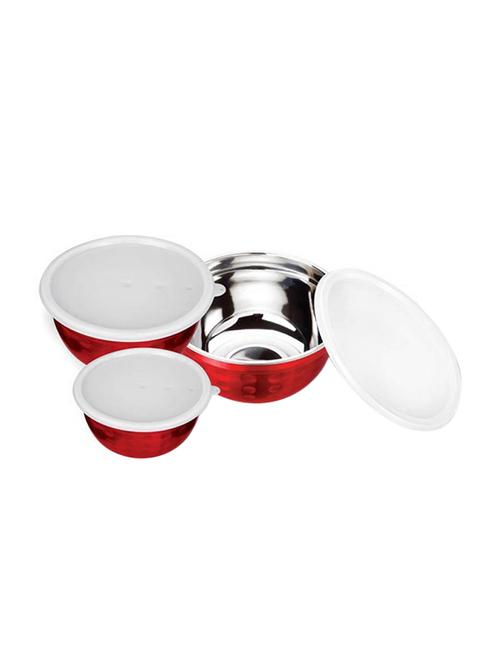 Set of 3 Stainless Steel Bowl with lid - 14511829 - Very Small Image - 1