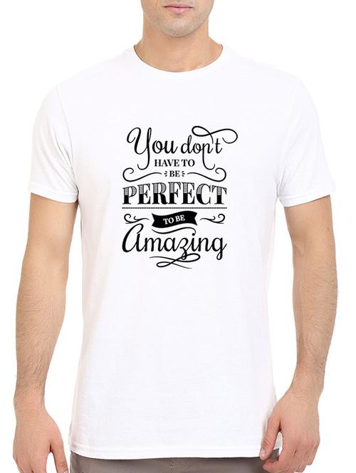 white cotton chest print tshirt - 14512073 - Standard Image - 1