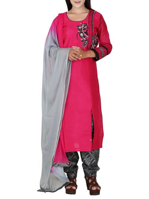 pink kurta salwar set - 14512132 - Very Small Image - 1