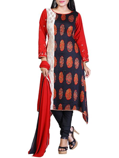 multi colored kurta churidaar set stitched suit - 14512151 - Very Small Image - 1
