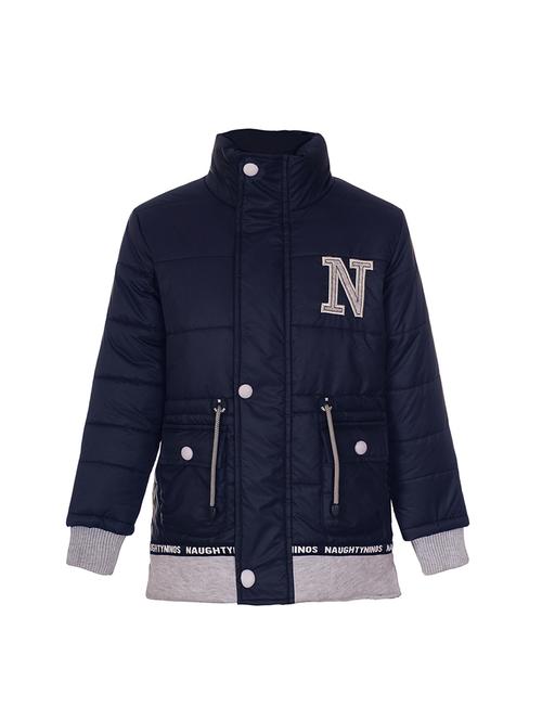 navy blue polyester quilted jacket - 14512661 - Very Small Image - 1