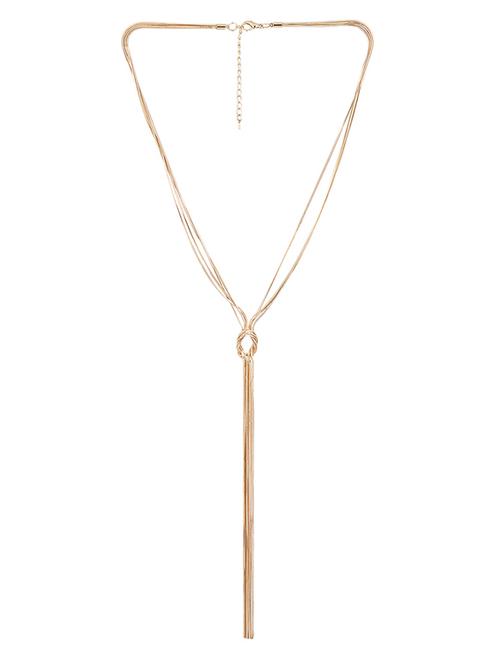 gold metal chain necklace - 14512712 - Very Small Image - 1