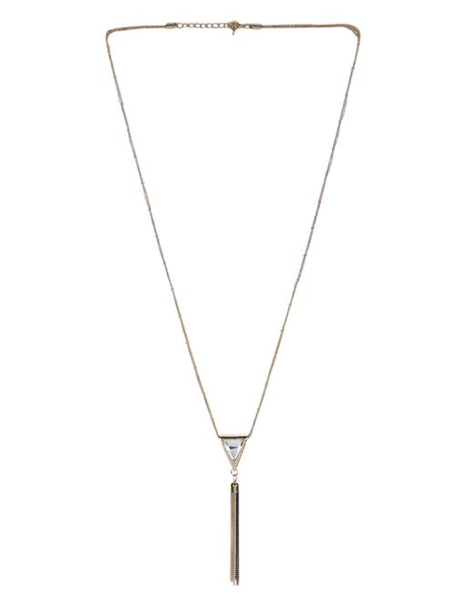 silver metal long necklace - 14512720 - Standard Image - 1