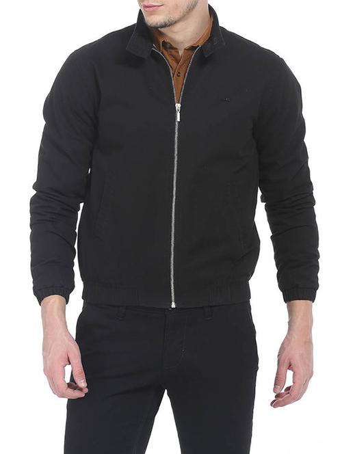 black cotton casual jacket - 14512851 - Very Small Image - 1