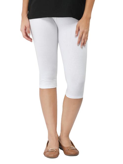 white cotton capri legging - 14513339 - Standard Image - 1