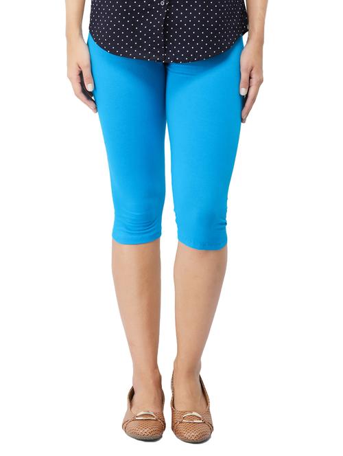 blue cotton capri legging - 14513340 - Standard Image - 1
