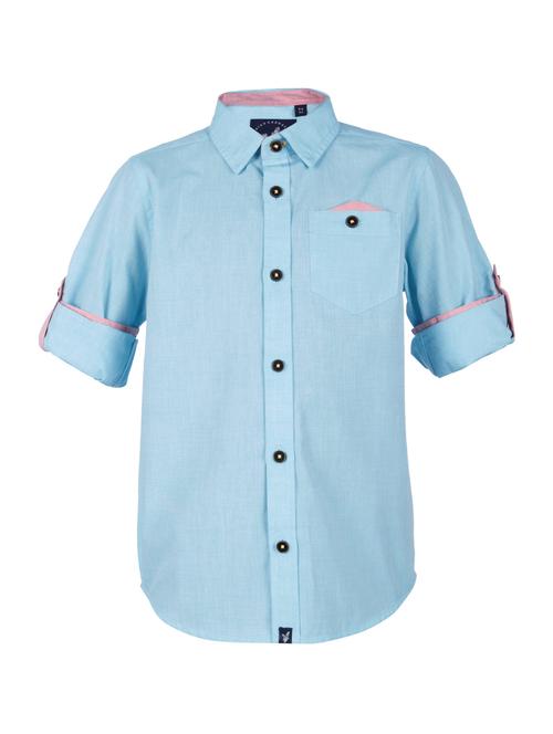 blue cotton shirt - 14513358 - Standard Image - 1