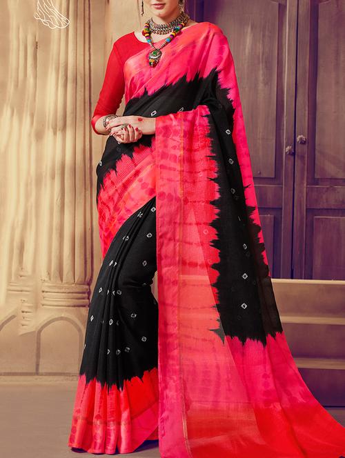 pink kota saree with blouse - 14513448 - Very Small Image - 1